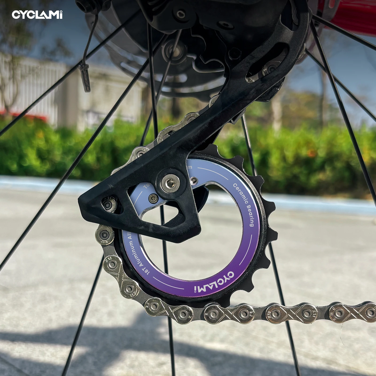 CYCLAMI ユニバーサル18T偏心大型ガイドプーリー フルセラミック 