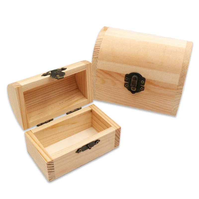 Kids Mini Pirate Box - Small Unfinished Wooden Treasure Chest