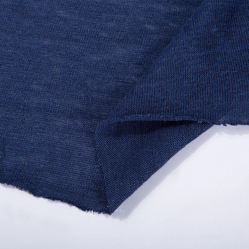 Экологичная 100% натуральная конопляная ткань Органическая ребристая из Джерси для пеньковой