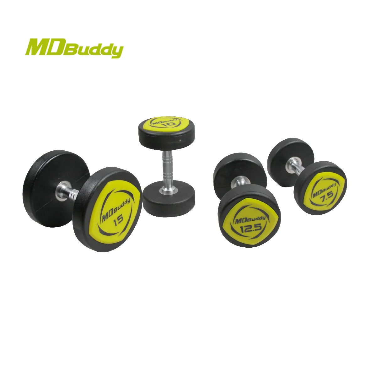 MDBuddy Urethane Dumbbell Set for Gym Commercial Use