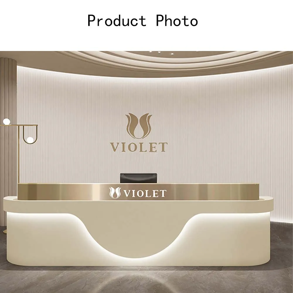 Modern Luxury Beauty Spa Salon Furniture Wooden With Gold Color