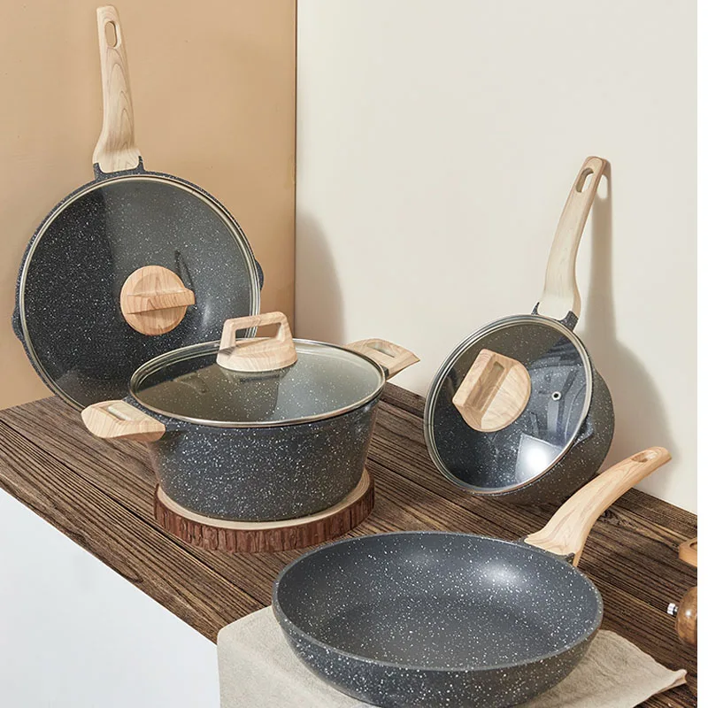  CAROTE Pots and Pans Set, Ceramic Nonstick Cookware