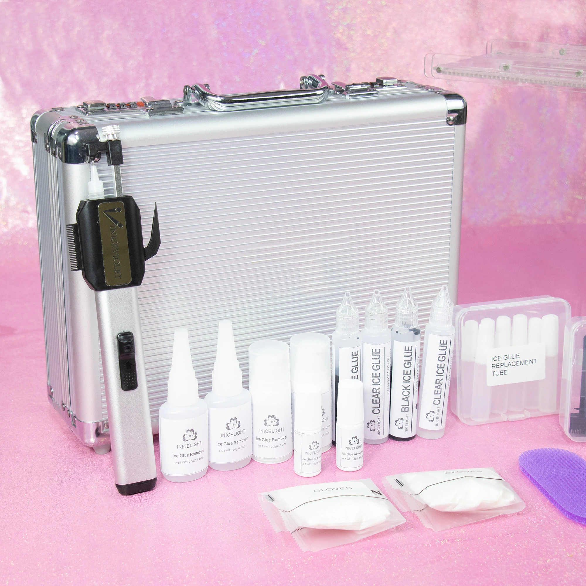Professional Hair Extension Kit with Machine, Glue, Remover & Combs Comb Line Hair System Machine Tool Set for Professional  main image 2