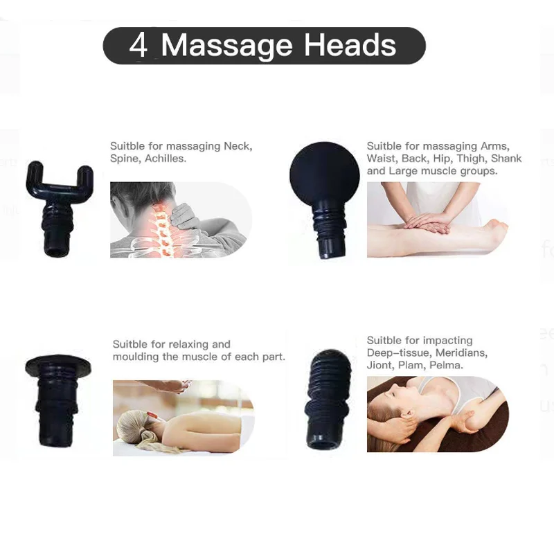 Muscle Percussion Heated Massage Gun Deep Tissue Massagers Handheld Deep Tissue with Heat for Neck and Back
