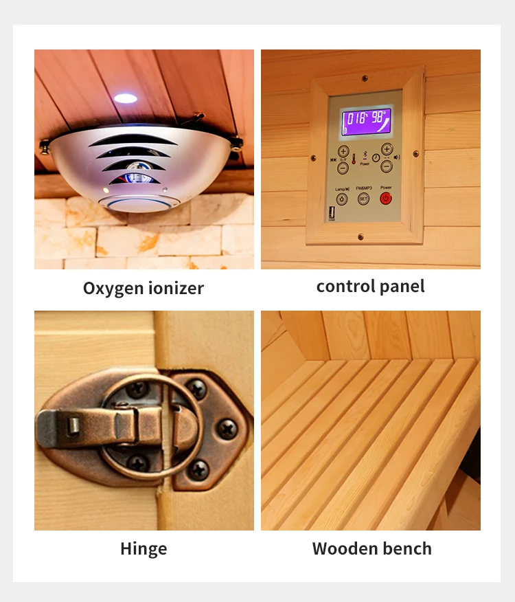Luxury Far Infrared Sauna Factory Wholesale Traditional Sauna Room for 2 Person