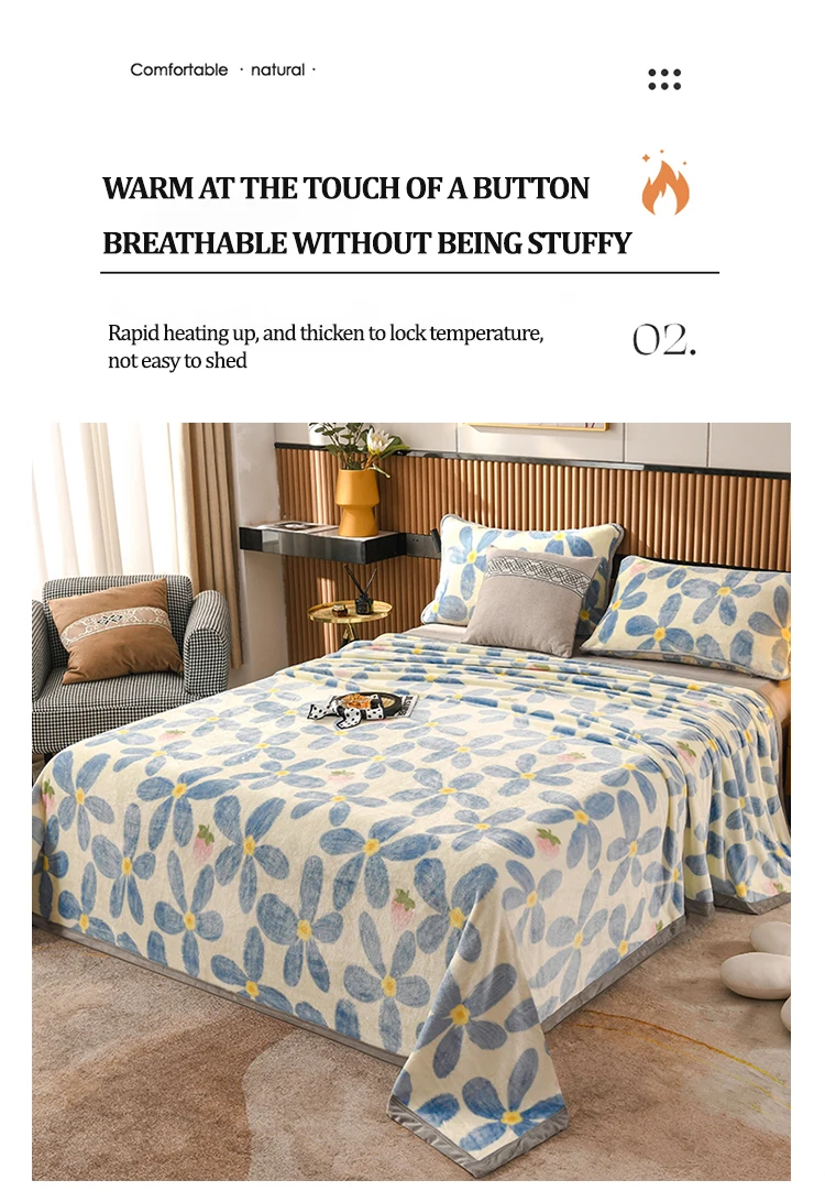 Thick Double Layer Hypoallergenic Throw Flannel Milk Velvet Sherpa