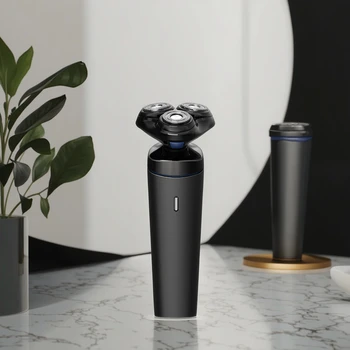 Triple Blade Waterproof Cordless Electric Shaver for Men IPX7 Rechargeable with Stainless Steel USB Charging Shaving Razor