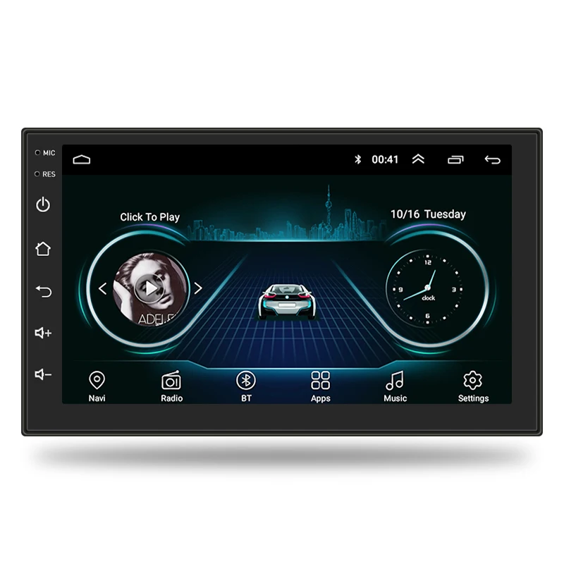 2 Din Android With Wifi GPS BT Rear Camera for 7 Inch Car Video Radio Stereo