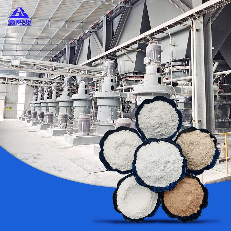 1250 Mesh Thickening White Clay Coating Rubber Ceramic Calcined Kaolin Raw Clay for Paper Application