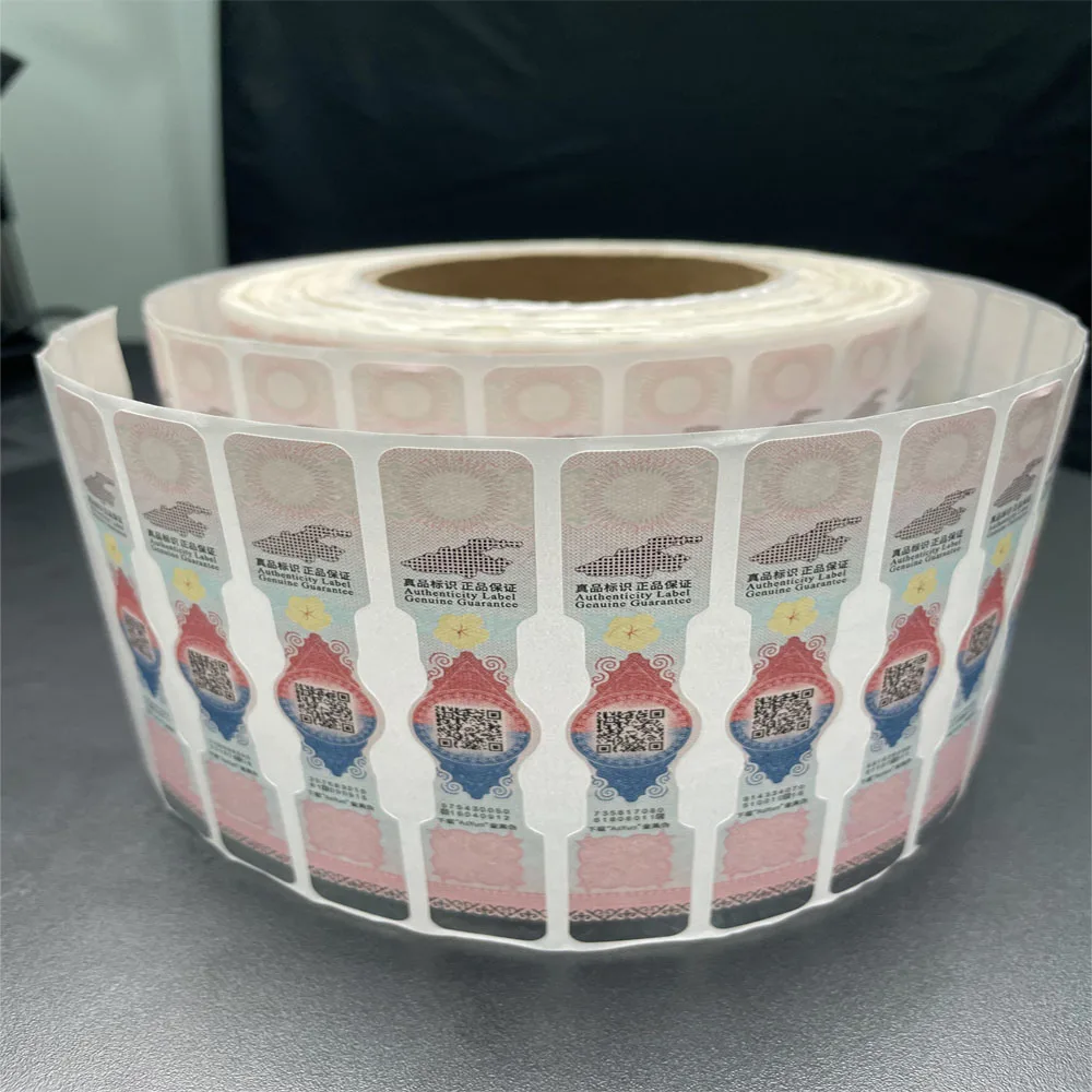 Custom Wine Label Sticker Qr Code Excise Tax Stamp Anticounterfeiting