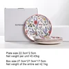 White Bouquet 9-inch plate -4-piece set