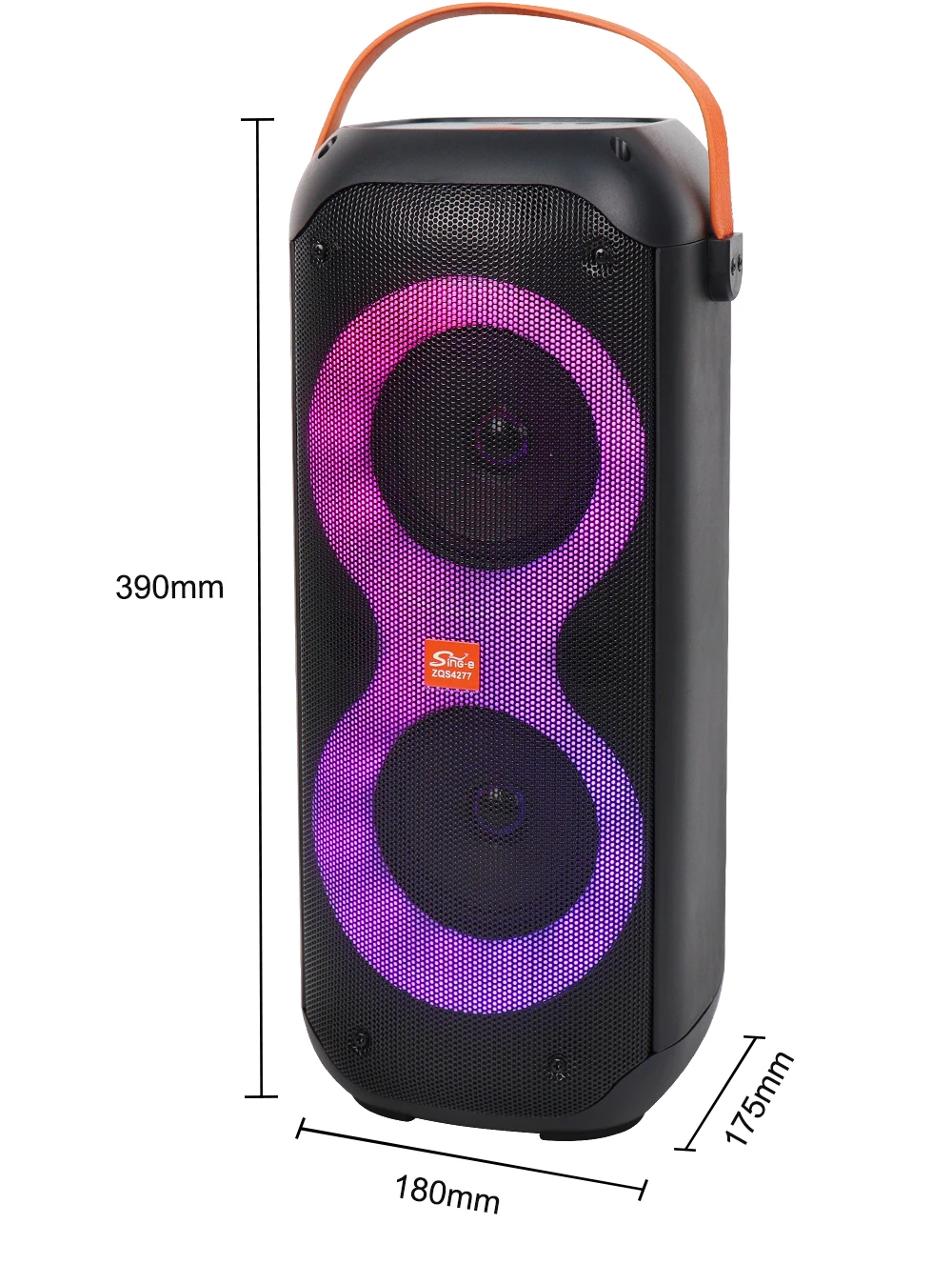 SING-E ZQS4277 Portable Bluetooth DJ Speaker for Karaoke, Wireless