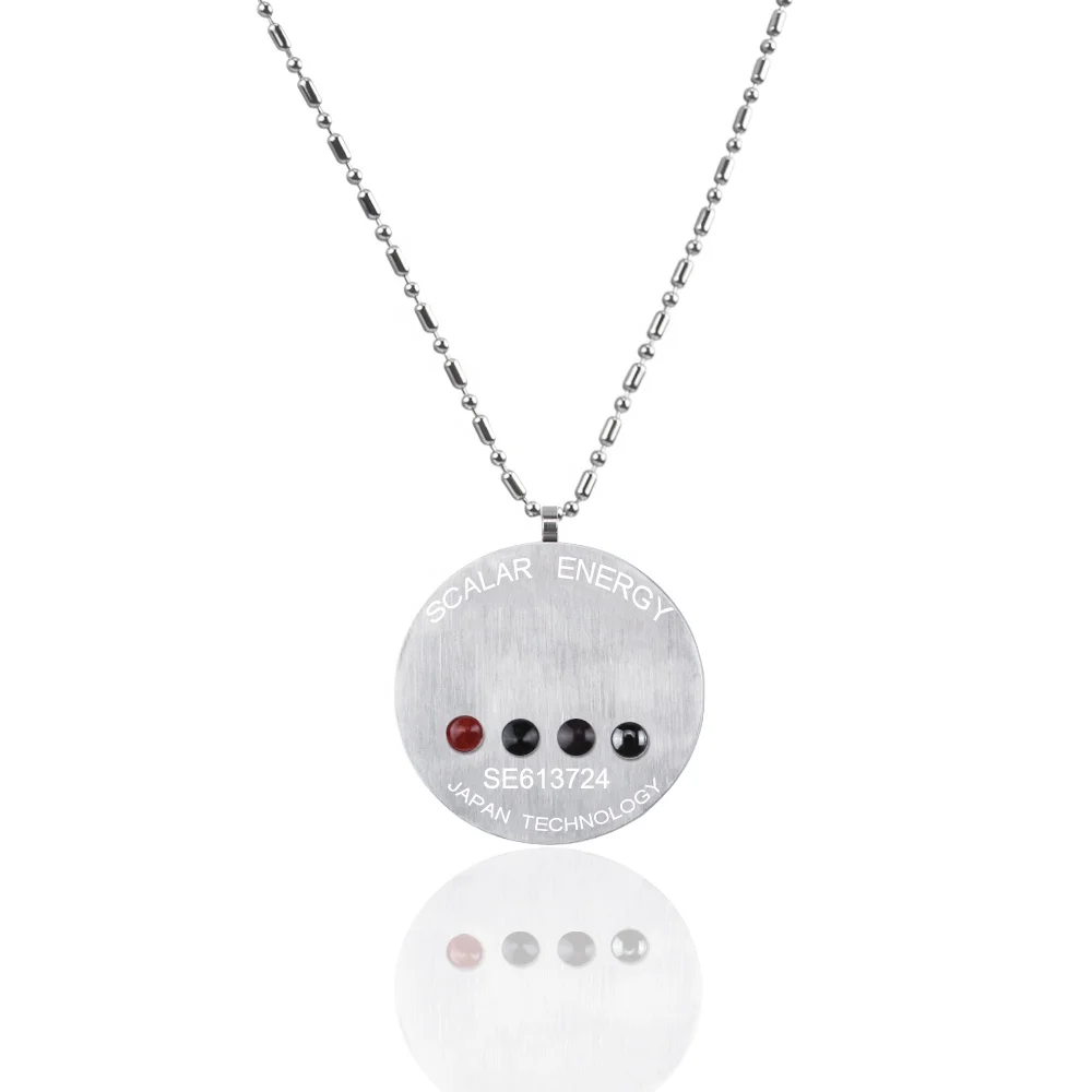 Authentic Japanese Technology 4-in-1 Scalar Energy Pendant Gold Plated Stainless Steel Health Jewelry Necklace