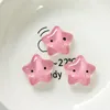 Estrella de cinco puntas rosa roja-transparente