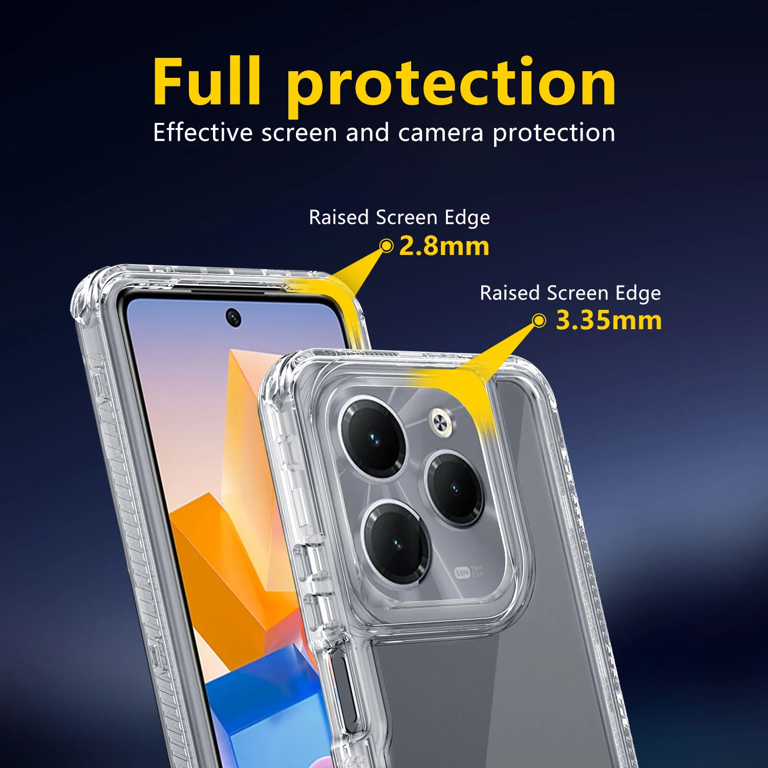 360 3 in 1 Forros Clear Transparent Shockproof Mobile Phone Case Back Cover Linings for Tecno Spark Go 1 Camon 30S 40 Pro Case