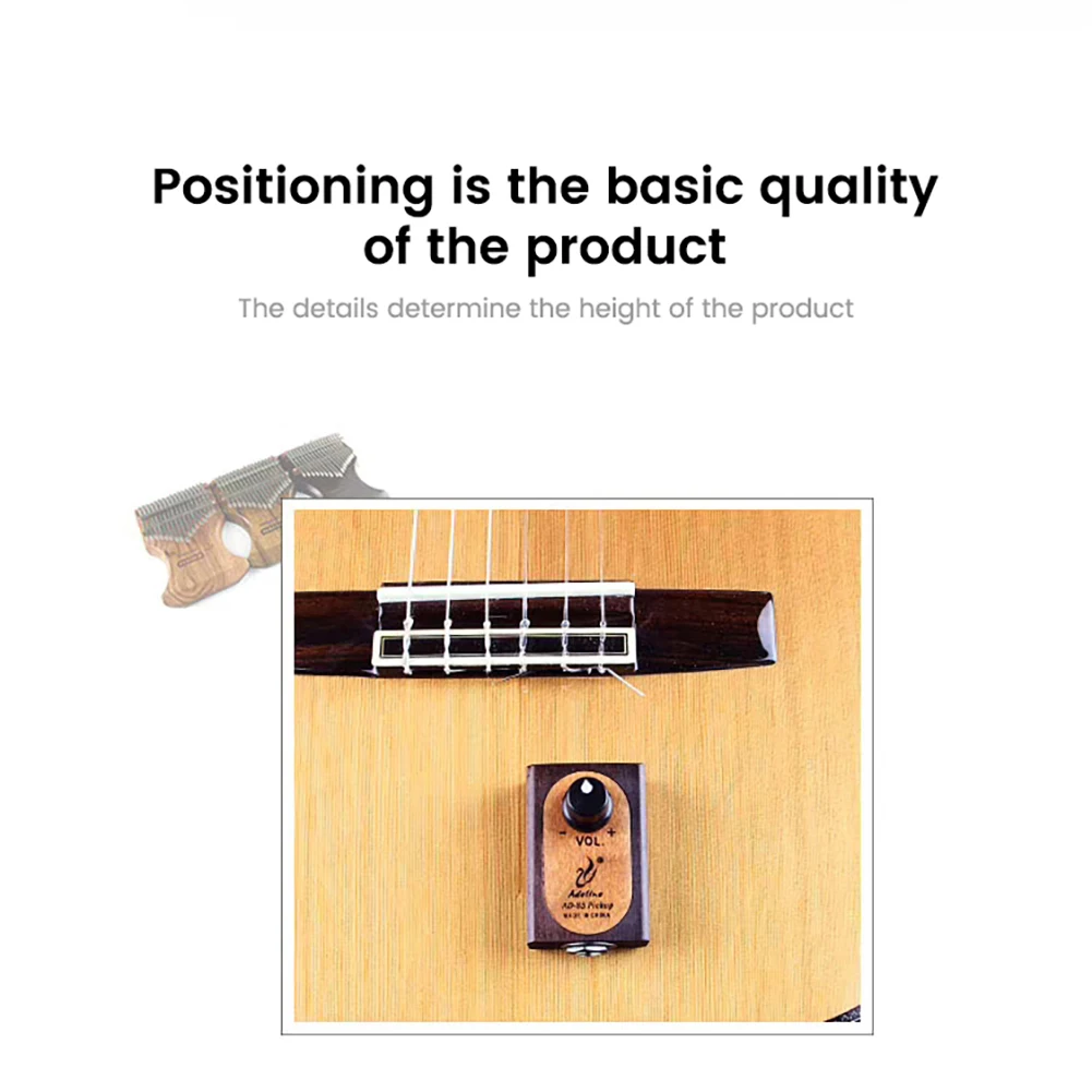 Adeline Ad85 Guitar Pickup Preamp Amplifier No Drilling Folk Guitar