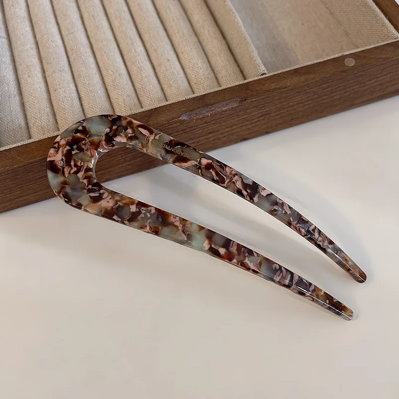 SongMay оптовая продажа мраморные шпильки для волос толщиной 13 5 см аксессуары из ацетата U-образные палочки