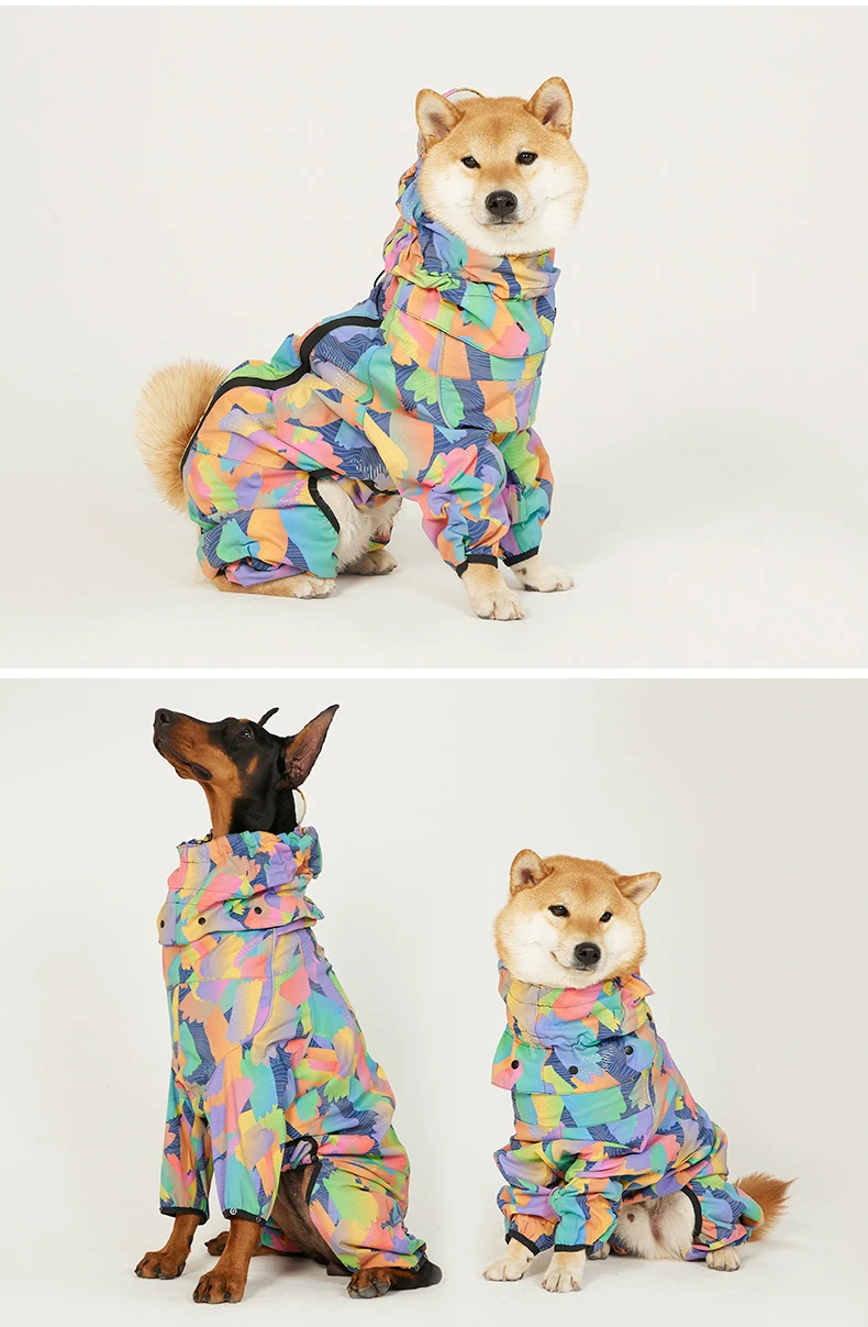 Dog Raincoat Windproof Fourlegged Allinone Pet Supplies Small,Medium