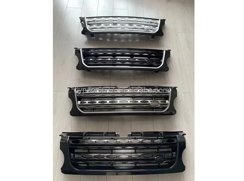 product tiypeor front bumper upper center grille for land rover discovery 4 2014   2016 mesh style accessories chrome radiator grille-11