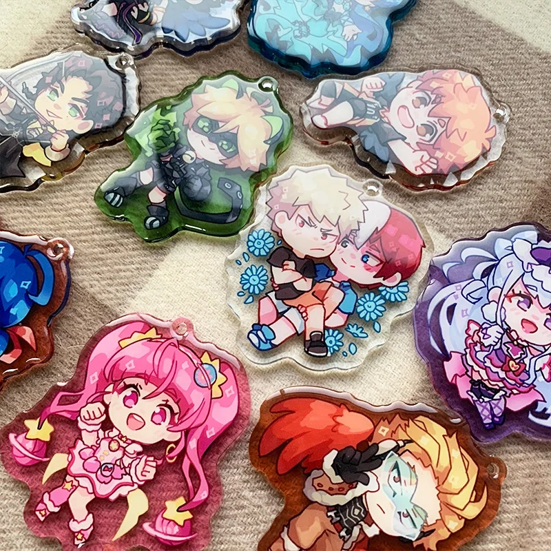 Juno Creative Custom Anime Glitter Epoxy Keychain - Double Sided