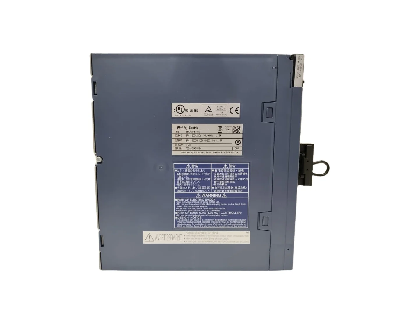 Fuji Electric Fuji Servo Amplifier RYH202F5-VV2, 9.5Nm RYH ALPHA5 Smart Series Servo Amplifier