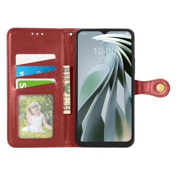 ZTE Libero 5G IV Retro Solid Color Buckle Leather Case