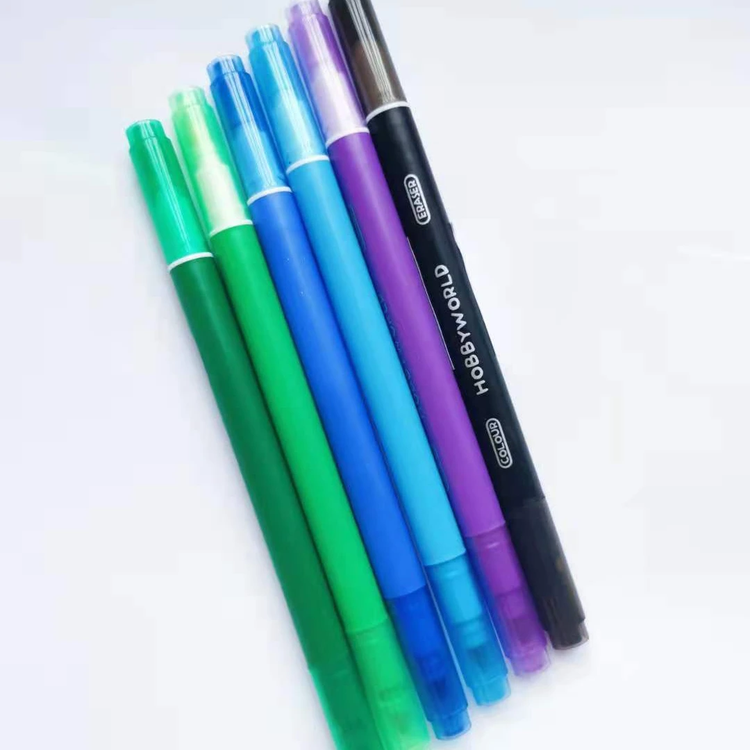 Новый дизайн стираемая двойная головка маркеры Маркеры Ручка флуоресцентная ручка для школы и
