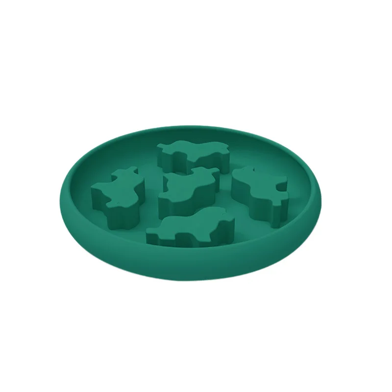 Pet Slow Food Silicone Bowl and Licking Plate Anti-Choking Puzzle Leakage Hiding Food Dog and Cat Feeders