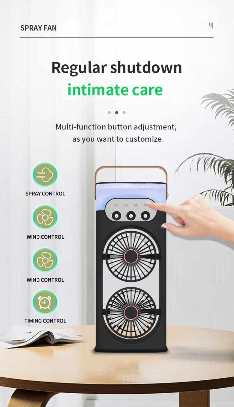 Tragbarer Mini Tischventilator Mit Luftbefeuchter Für Zuhause_voghion.com