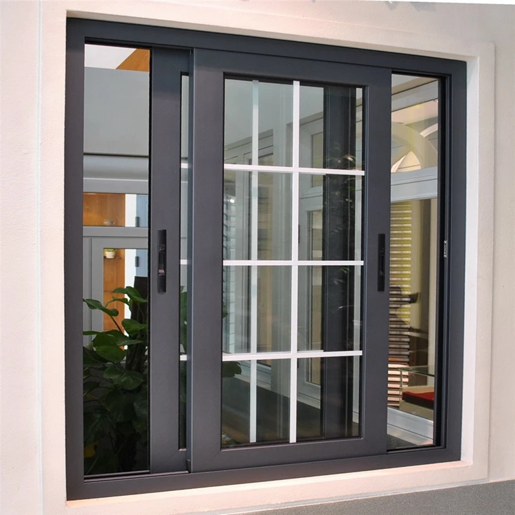2022 New Design Tempered Double Glass Aluminium Sliding Windows Tinted Glass Sliding Window