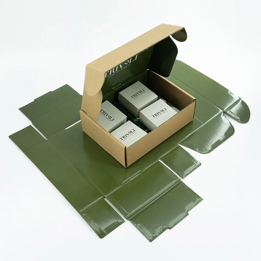 Tuck Top Custom High Quality Foldable Premium Double Custom Size Corrugated Mailer Box