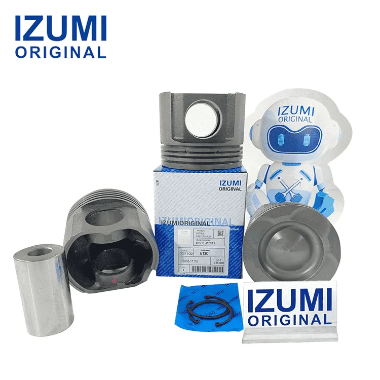 IZUMI ORIGINAL E13C 13211-0200 13211-02000 Piston Kit for Hino Engine Replacement Spare Parts