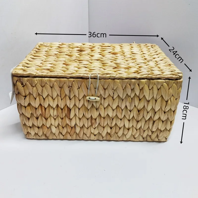 Water Hyacinth Storage Box With Hinged Lid Living Room Water Hyacinth