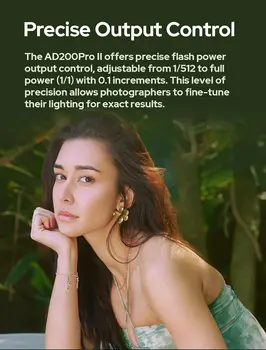 Godox AD200 Pro II Godox AD200Pro II Godox AD200ProII, One-Tap Sync with X3, Optimized Flash Heads, BiColor LED Modelling Led detail image