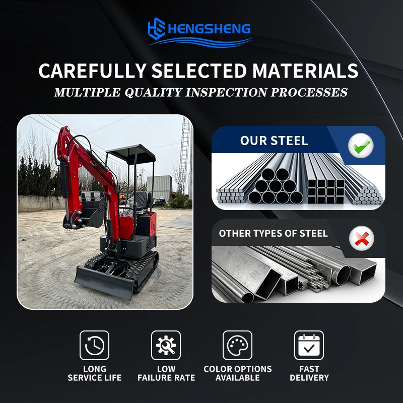 HS10B CE/EU/EPA Certified for Diesel Crawler Excavator 0.8 Ton Load Capacity 1 Year Warranty Free Shipping Source Factory Direct