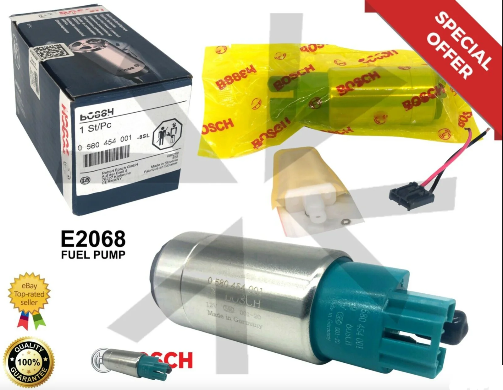 Electric Fuel Pump With Installation Kit Universal E2068 New High