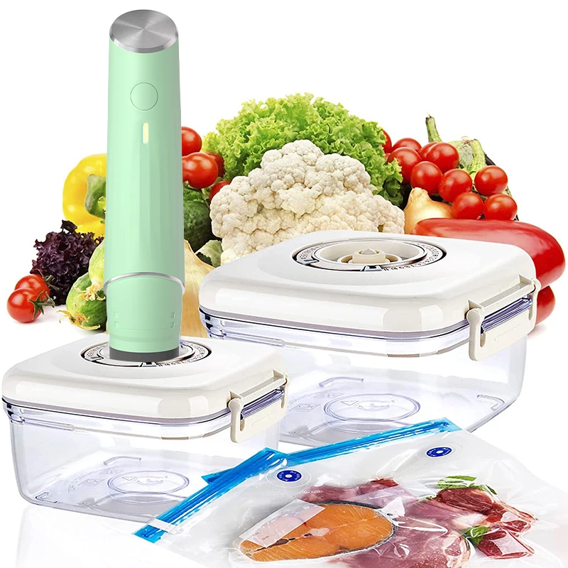 Горячая Распродажа, Ручной Usb Перезаряжаемый бытовой портативный вакуумный упаковщик для еды