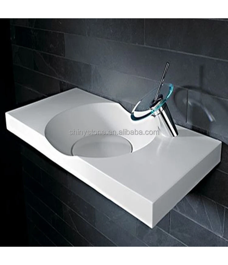 Water Fall Fashion Design Solid Surface Wholesales Wash Hand Basin