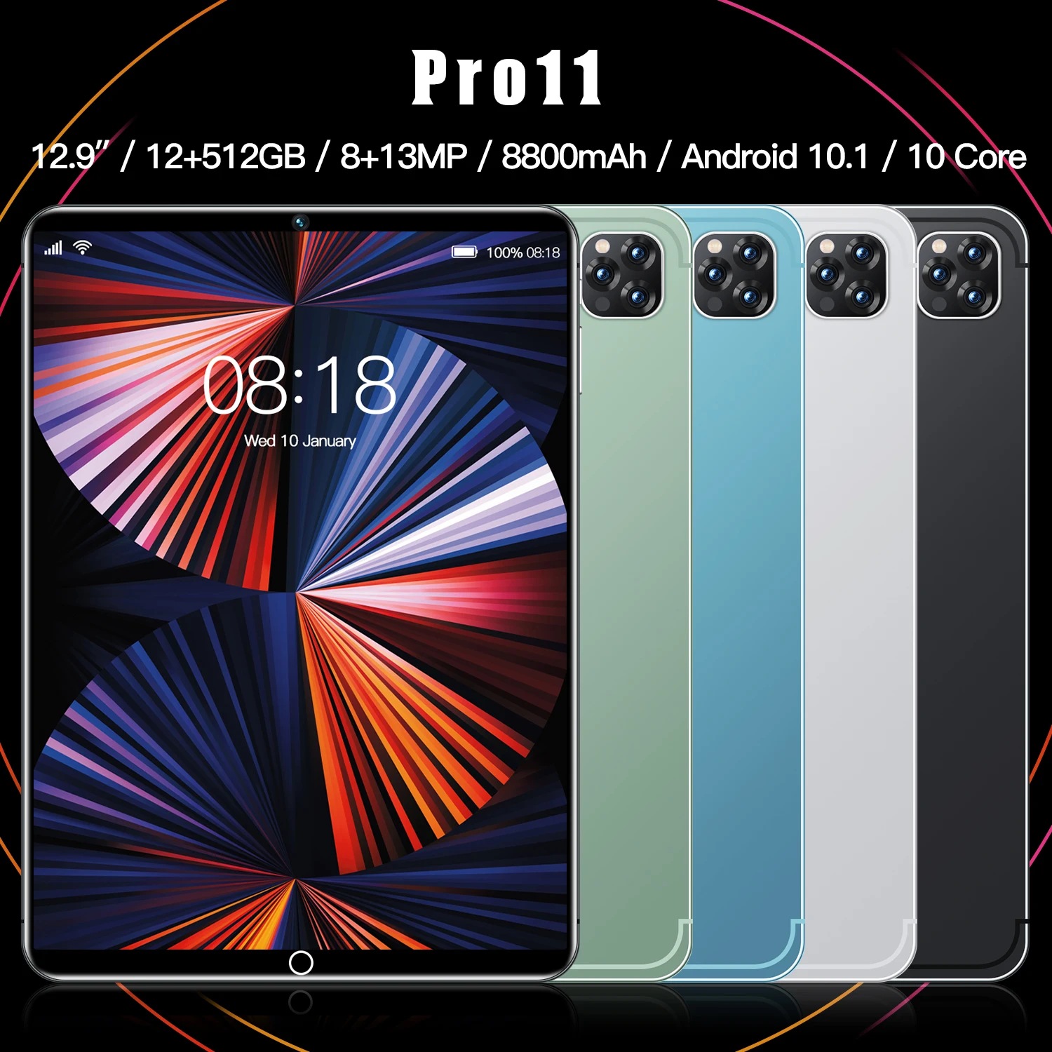 Global Version 12.9 Inch Tablet PC with 12GB RAM & 512GB Storage