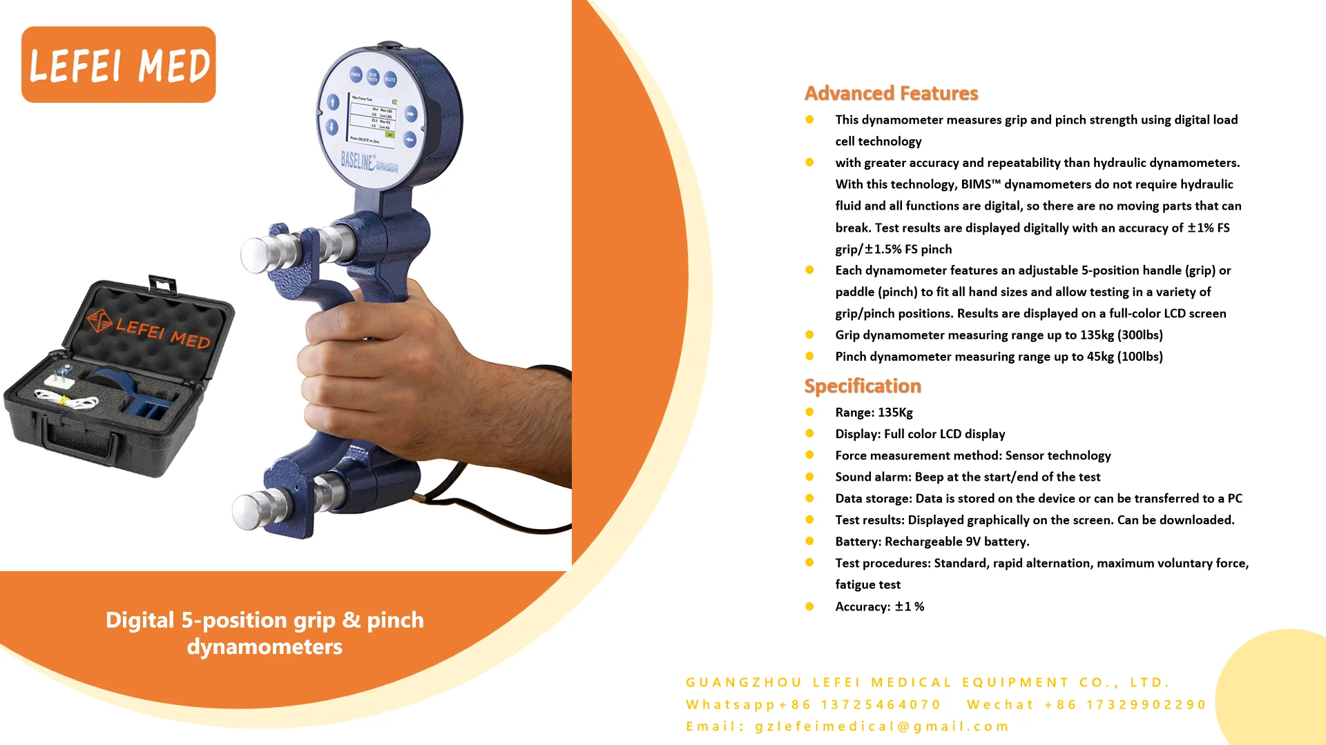 Digital Hand Dynamometer Grip Strength Dynamometer Hand Grips Strength Trainer Digital El Muscle Testing Devices Muscle Recovery