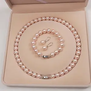 Elegant Vintage Pearl Jewelry Sets for Women 2026 Fashion Statement Necklace and Earring Set Wedding Party Accessories