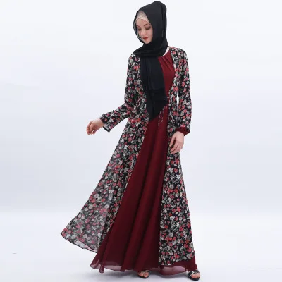 open front chiffon abaya