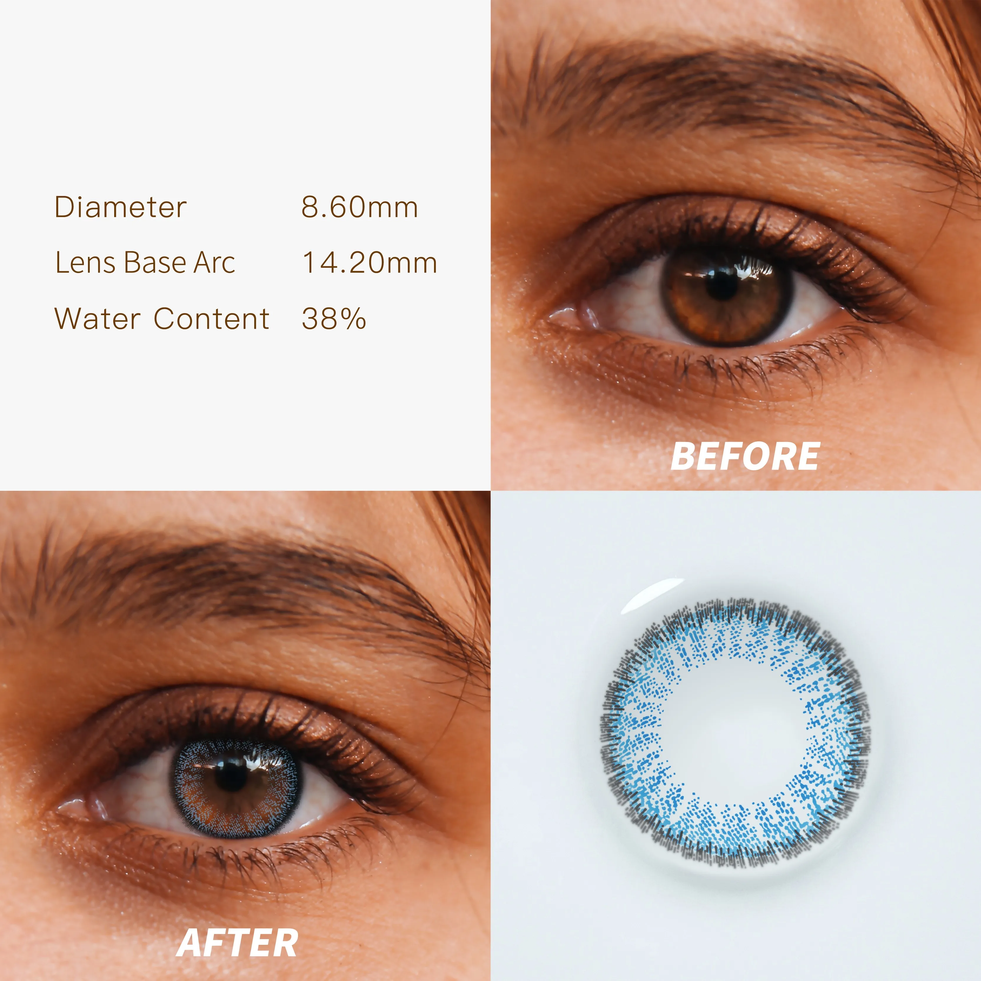 Non Prescription Solution Colored Contact Lenses Monthly Disposable   H3311b48472954de6bd75276be2495de0S 