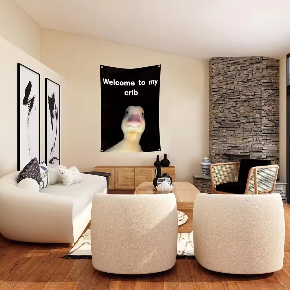 2x3 Feet Durable Welcome to My Crib Funny Flags Banner for College Dorm Room Decor Man Cave Wall Flag for Agriculture Students