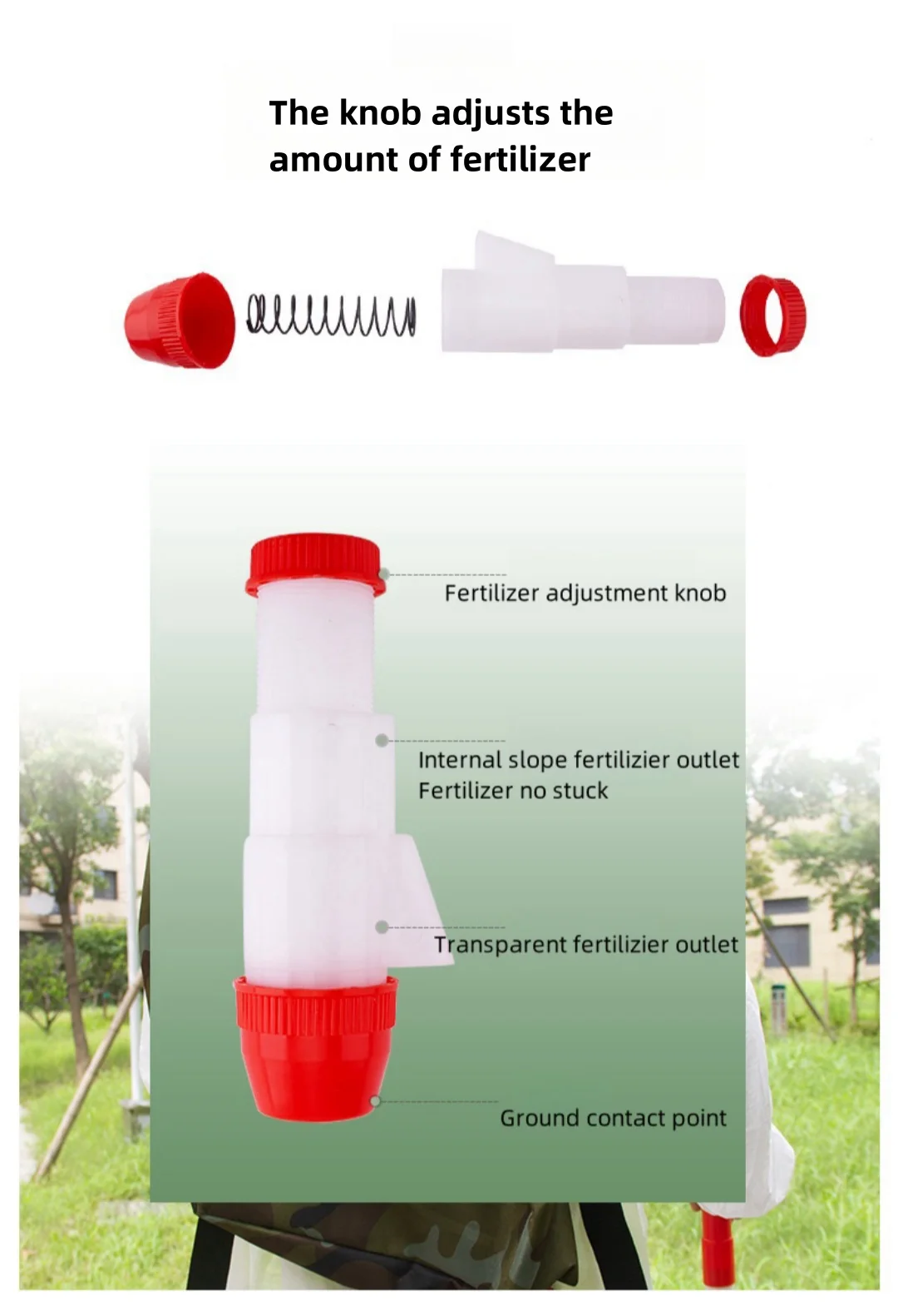 Manual Knapsack Agriculture Fertilizer Applicator Corn With Stainless Steel Tube