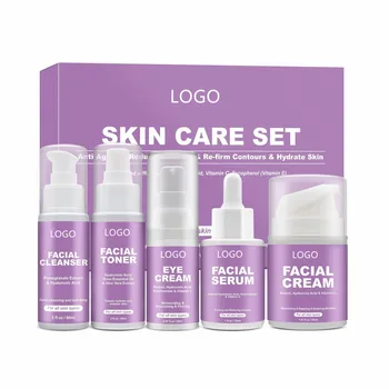 Private Label Reduce Wrinkles & Hydrate Skin Beauty Products for Women Anti Aging Brightening Skin Care Set