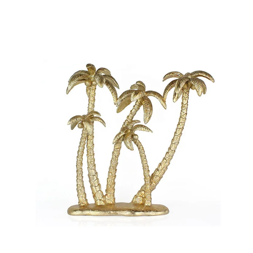 Wholesale creative modern goldleaf sticker tropical island coconut tree home accessories