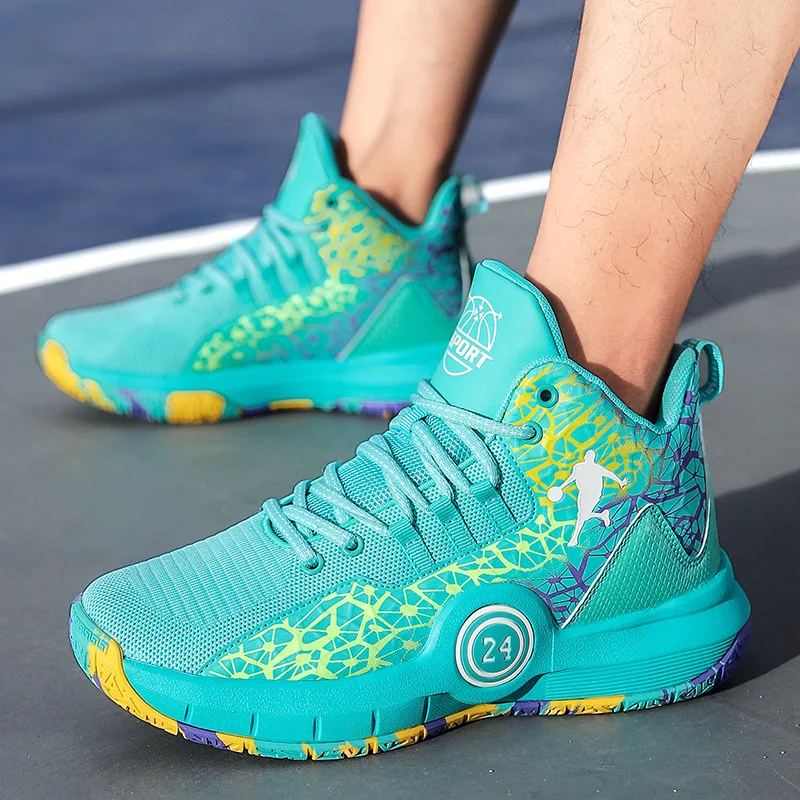 
 Детские баскетбольные кроссовки для мальчиков и девочек, маленький размер, сетчатая Студенческая резиновая подошва для бега, спортивная обувь, кроссовки  