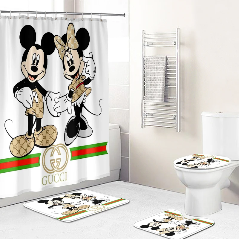 Wholesale Luxury Brand Logo Waterproof Shower Curtain for Bathroom