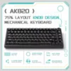 AK820 -Interruttore rosso-Nero-Luce bianca- Fai da te